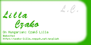 lilla czako business card